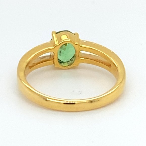 Tsavorite Garnet 1.22ct Solid 18K Yellow Gold Ring - Picture 6 of 8